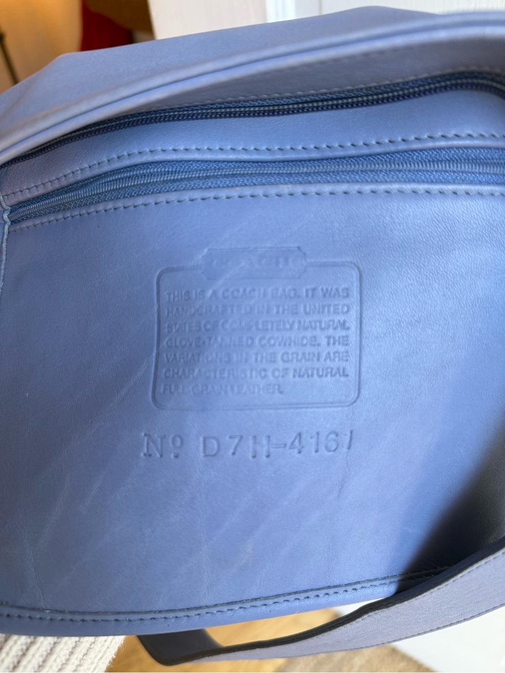 Coach Leather Hobo Bag in Soft Periwinkle Blue 4161 - Picture 9 of 9